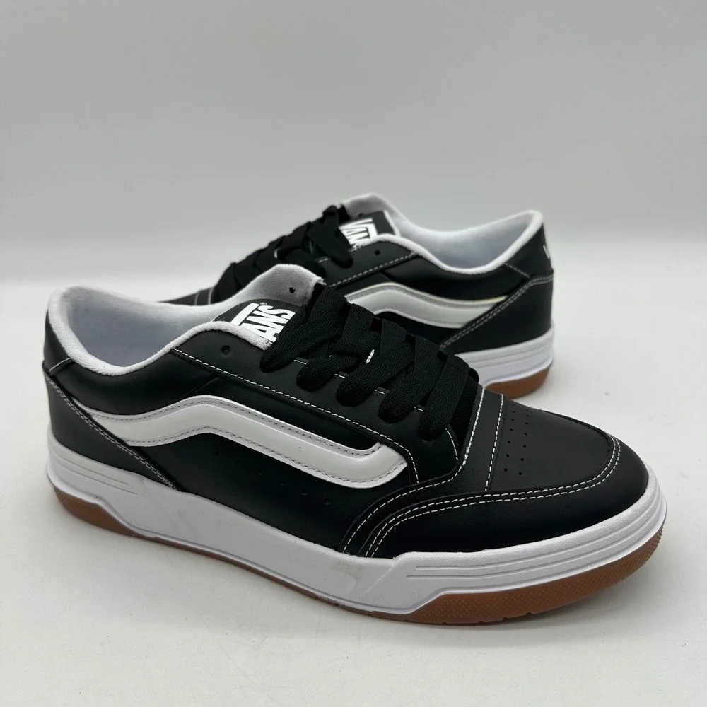 Vans 721356 Mens Size 9.5 VN000D2B9X1 Hylane Black White Gum Leather Skate Shoes